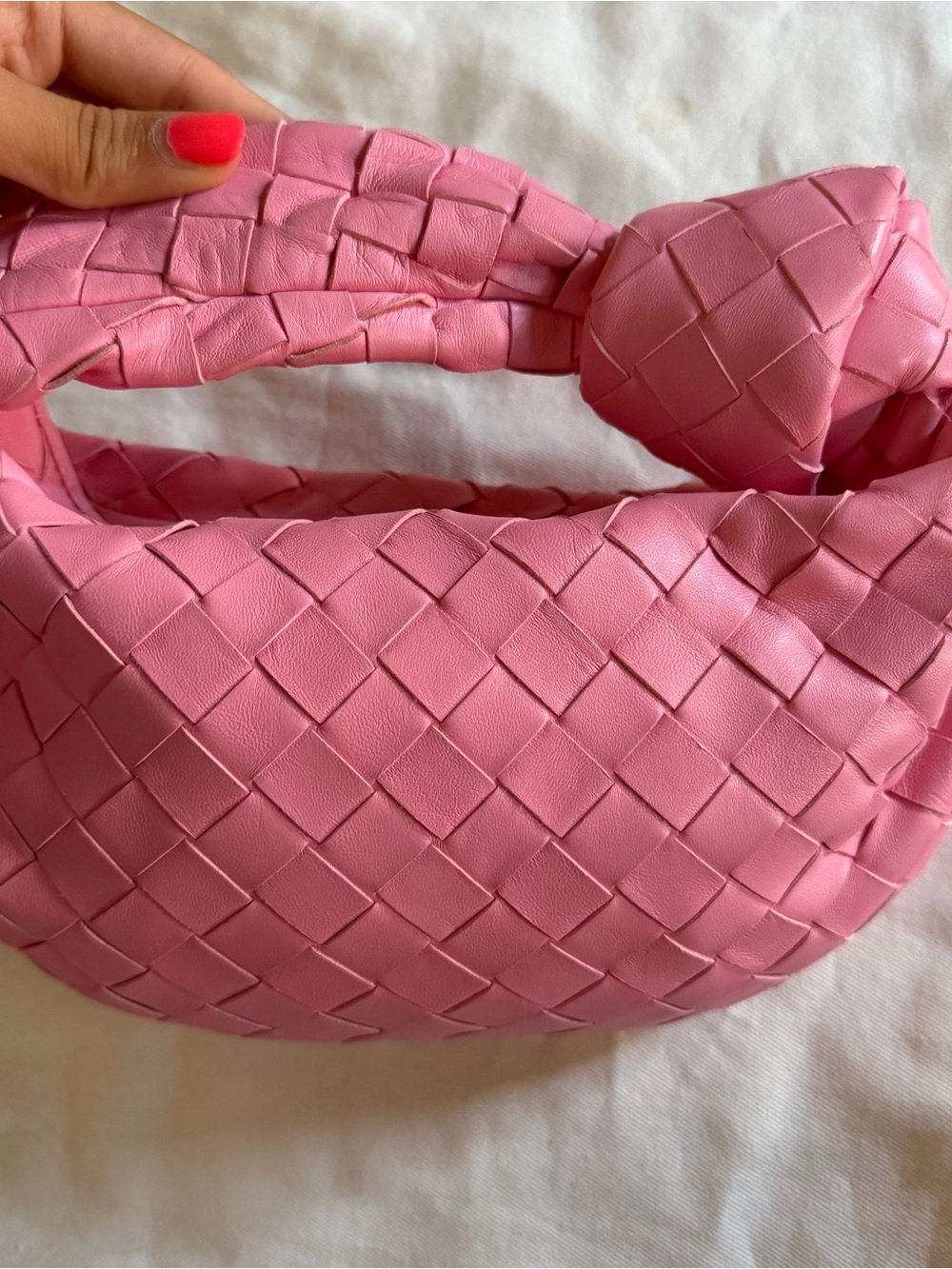 Bottega Venetta Pink Shoulder Bag - Elegant Knot Handle